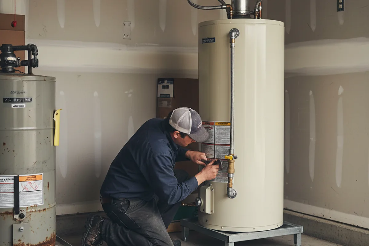 Water heater and shutoff valve replacement in Elverson