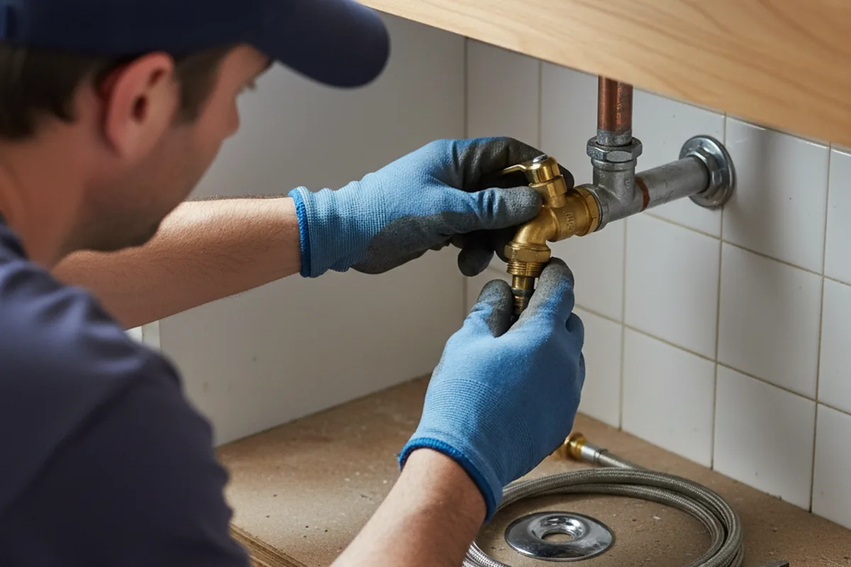Shutoff valve and fitting work during Faucet and Fixture Repair in Elverson